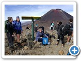 Caroline auf dem Vulkan in Neuseeland